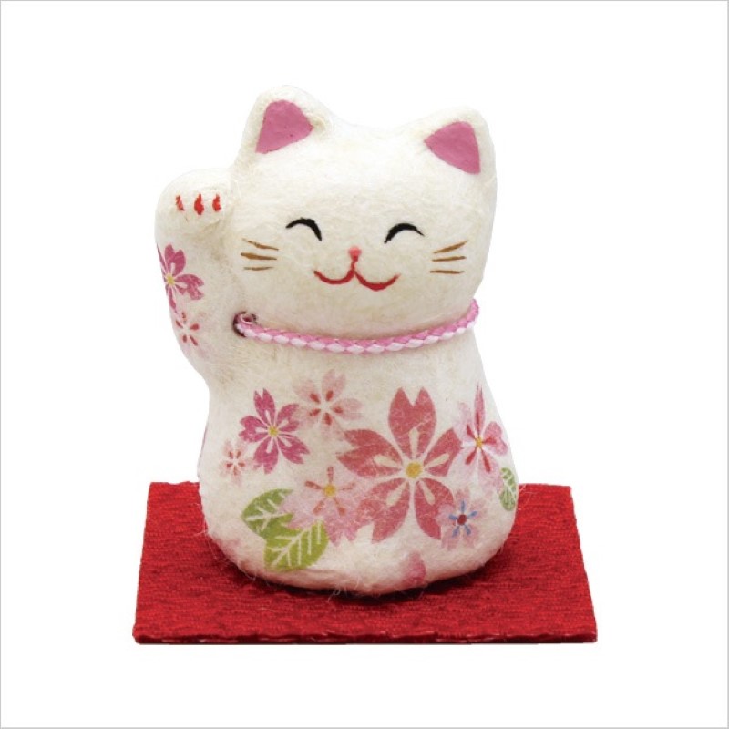 ちぎり和紙 和の彩り招き猫(ミニ) 桜